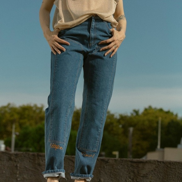 NWT Anthropologie Carleen Monochrome Carpenter Jeans Sundance Denim Western - Picture 1 of 10